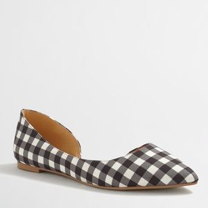 J. Crew Gingham D’Orsay Black & White Flats - 9